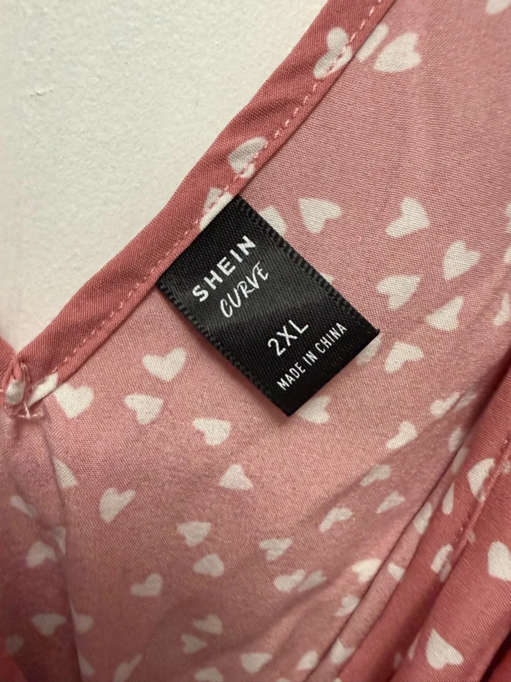 Shein Curve Pink Polka Dot Hearts Sleeveless  Mini Dress W/ Ties 2XL (34-4) - Picture 8 of 13